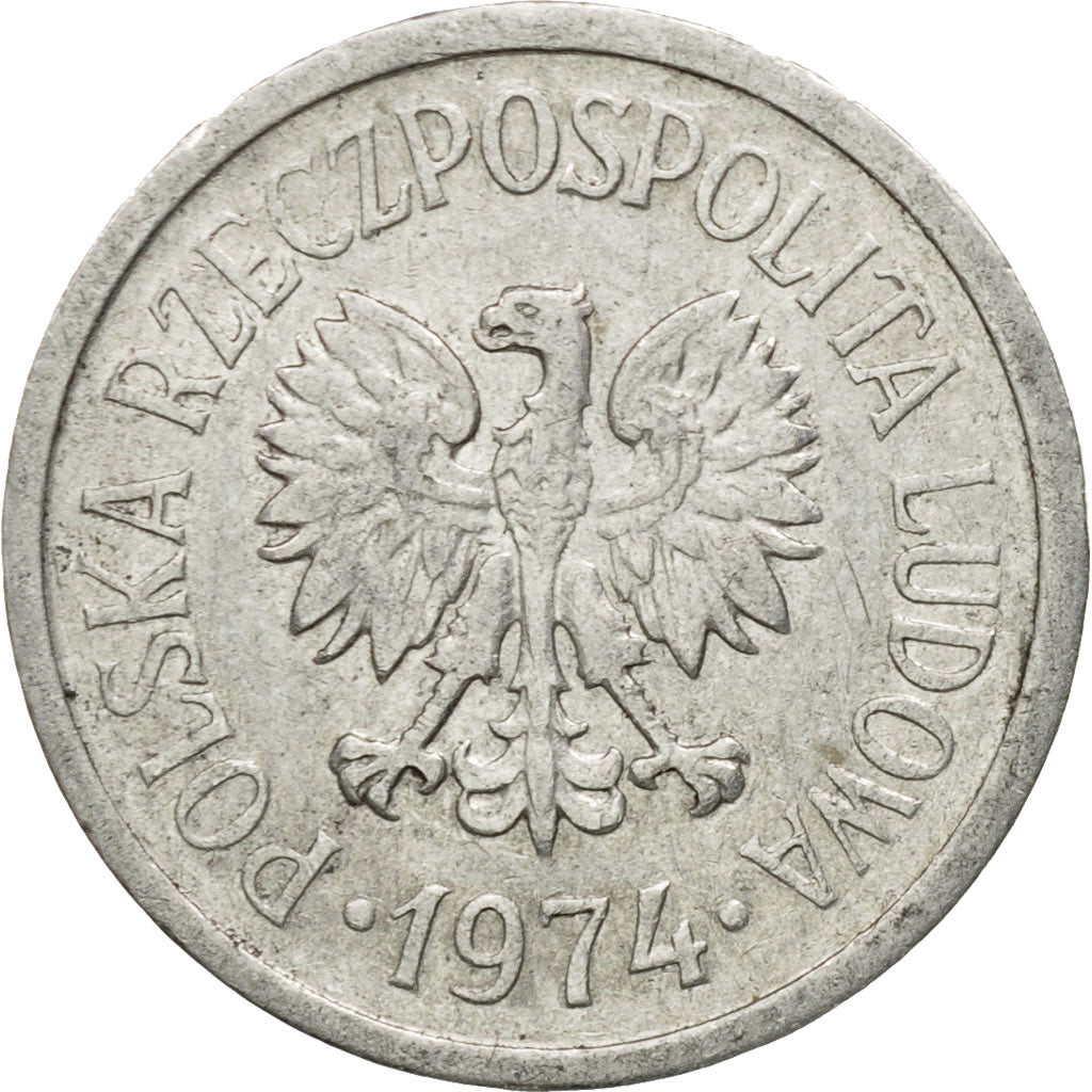 Moneta, Polska, 10 Groszy, 1974, Warsaw, EF(40-45), Aluminium, KM:AA47
