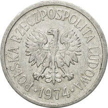 Moneta, Polska, 10 Groszy, 1974, Warsaw, EF(40-45), Aluminium, KM:AA47