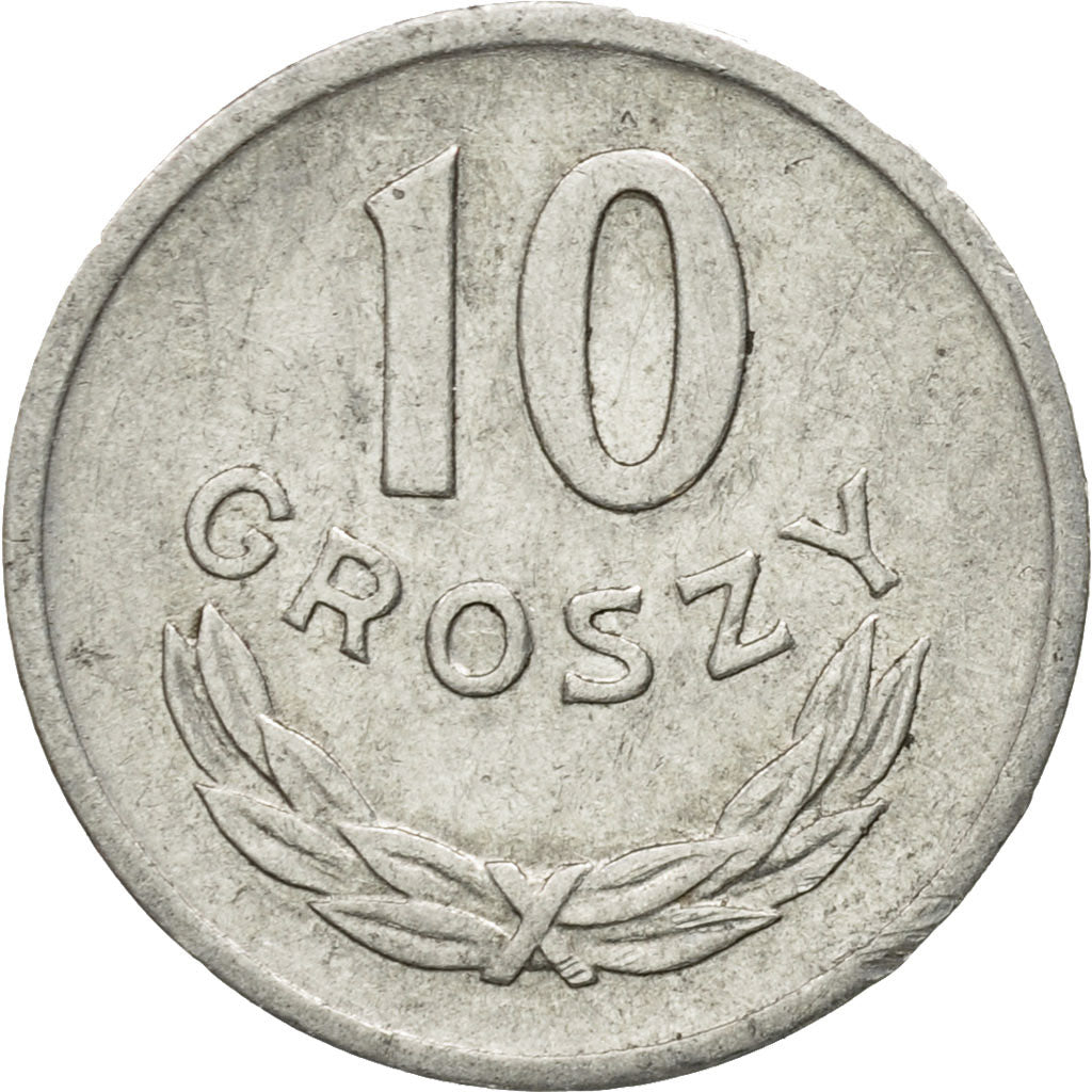Moneta, Polska, 10 Groszy, 1974, Warsaw, EF(40-45), Aluminium, KM:AA47