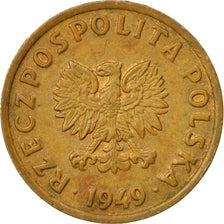 Coin, Poland, 5 Groszy, 1949, Basel, EF(40-45), Bronze, KM:41