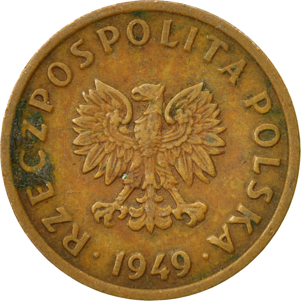 Coin, Poland, 5 Groszy, 1949, Basel, VF(30-35), Bronze, KM:41