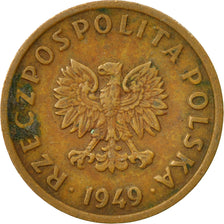 Coin, Poland, 5 Groszy, 1949, Basel, VF(30-35), Bronze, KM:41