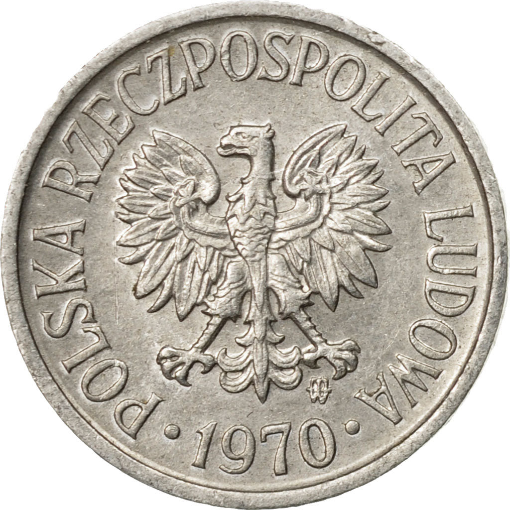 Coin, Poland, 5 Groszy, 1970, Warsaw, EF(40-45), Aluminum, KM:A46