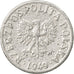 Coin, Poland, 2 Grosze, 1949, Warsaw, EF(40-45), Aluminum, KM:40