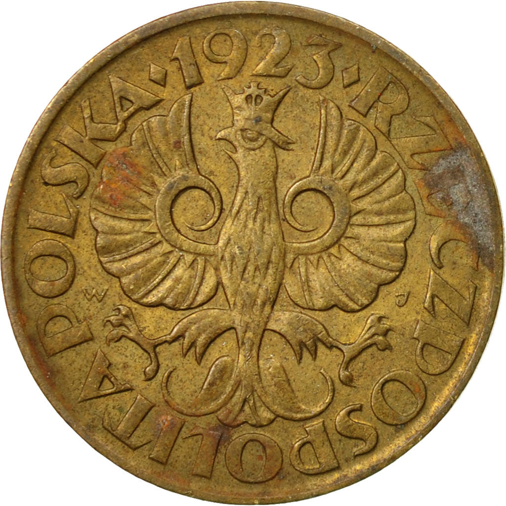 Coin, Poland, 2 Grosze, 1923, Warsaw, EF(40-45), Brass, KM:9