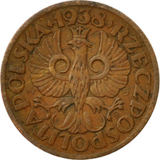 Coin, Poland, Grosz, 1938, Warsaw, EF(40-45), Bronze, KM:8a