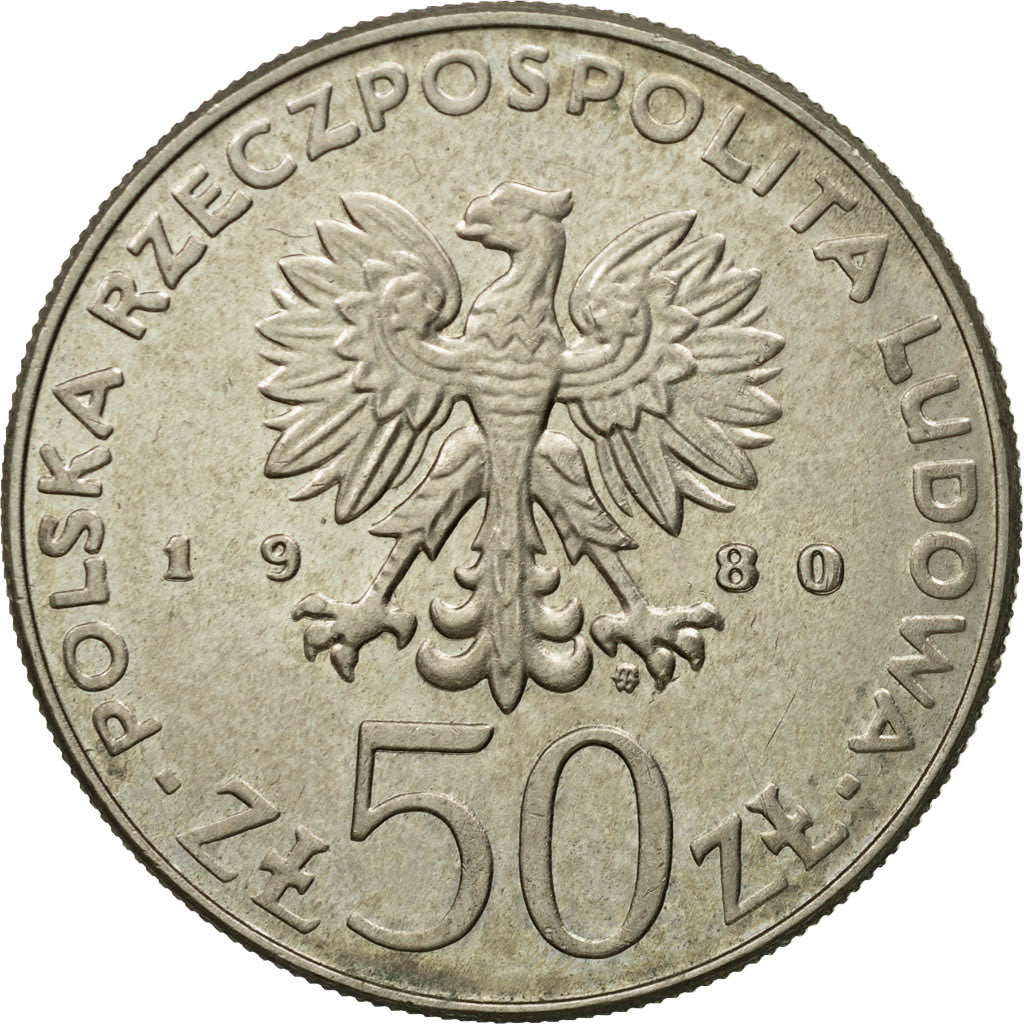 Coin, Poland, 50 Zlotych, 1980, Warsaw, EF(40-45), Copper-nickel, KM:117
