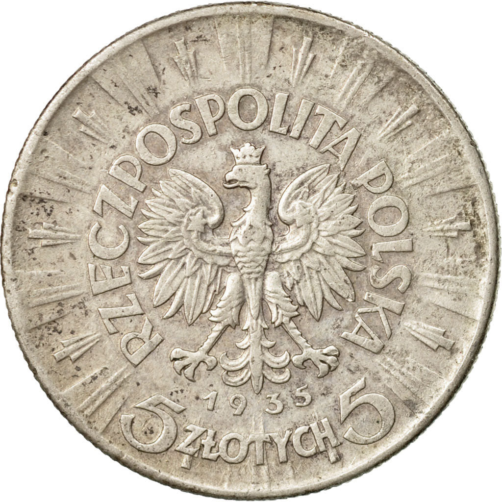 Monnaie, Pologne, 5 Zlotych, 1935, Warsaw, TB+, Argent, KM:28