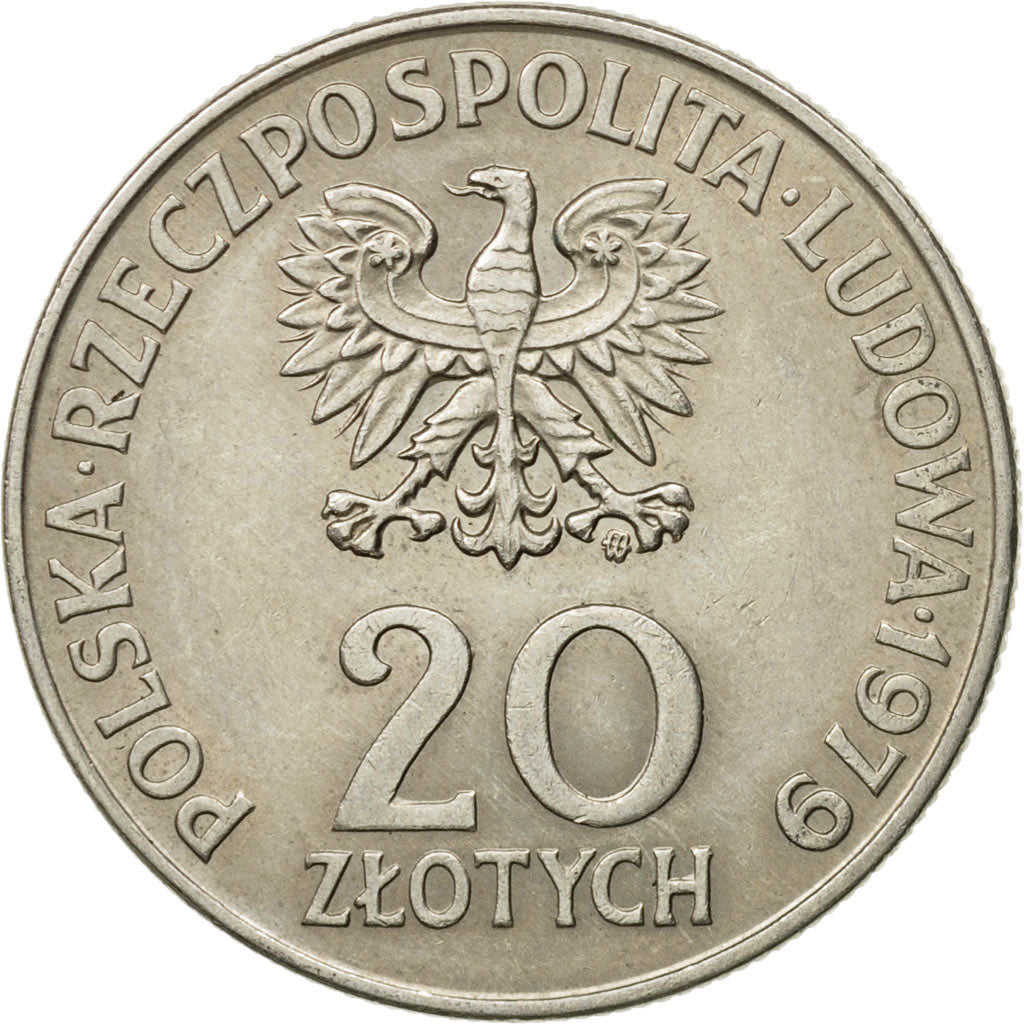 Moneda, Polonia, 20 Zlotych, 1979, Warsaw, MBC, Cobre - níquel, KM:99
