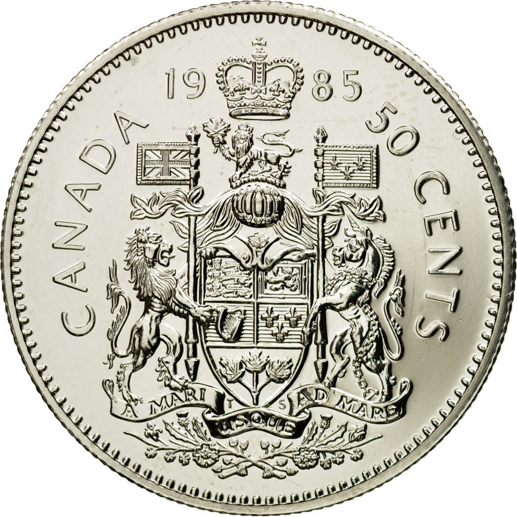Coin, Canada, Elizabeth II, 50 Cents, 1985, Royal Canadian Mint, Ottawa, MS(63)