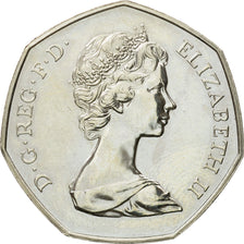 Coin, Great Britain, Elizabeth II, 50 Pence, 1973, MS(60-62), Copper-nickel