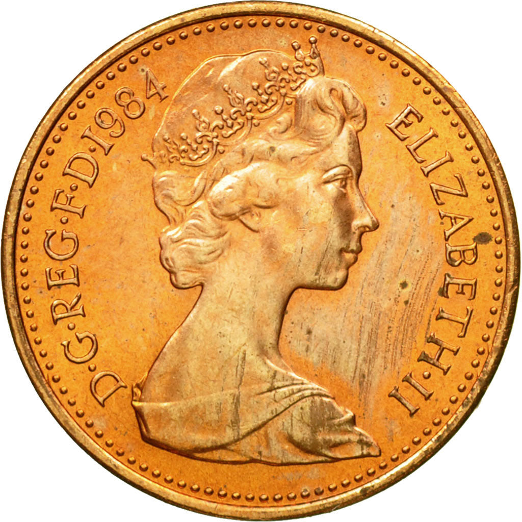 Coin, Great Britain, Elizabeth II, 1/2 Penny, 1984, EF(40-45), Bronze, KM:926