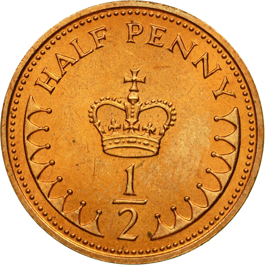 Coin, Great Britain, Elizabeth II, 1/2 Penny, 1984, EF(40-45), Bronze, KM:926