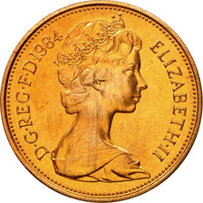 Coin, Great Britain, Elizabeth II, 2 Pence, 1984, MS(63), Bronze, KM:928