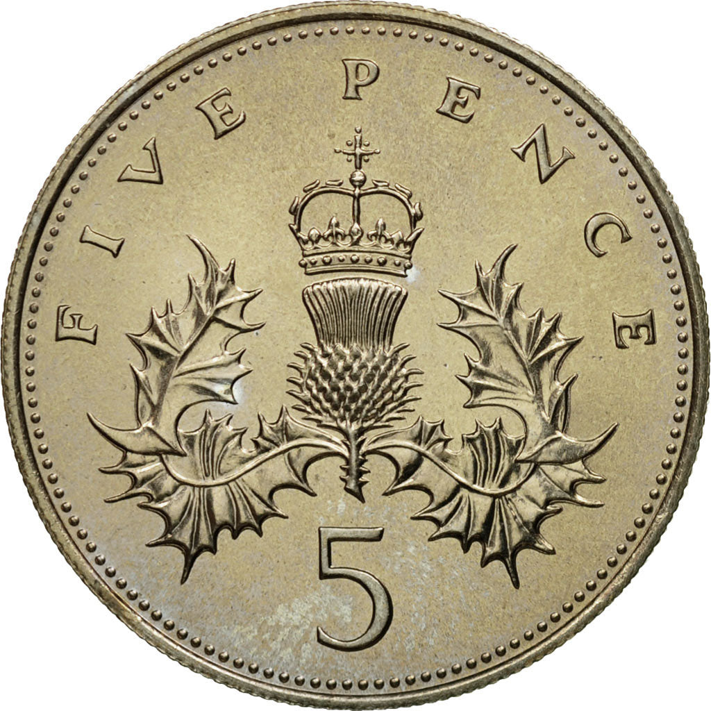 Coin, Great Britain, Elizabeth II, 5 Pence, 1984, MS(63), Copper-nickel, KM:929