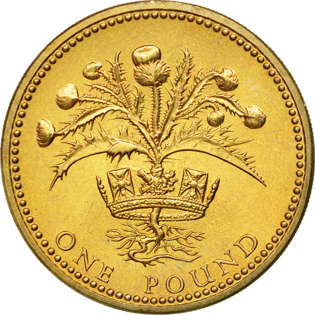 Coin, Great Britain, Elizabeth II, Pound, 1984, MS(63), Nickel-brass, KM:934