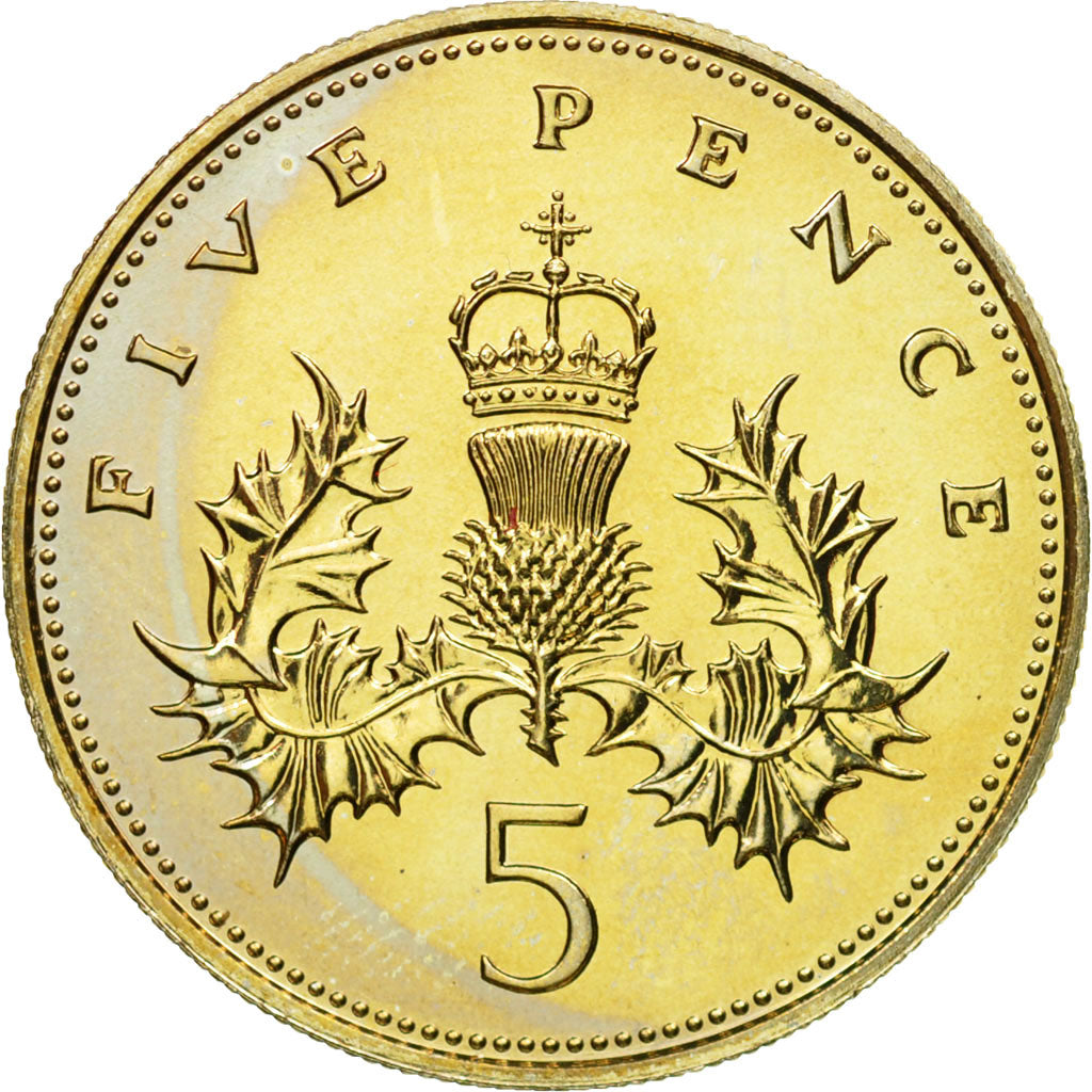 Coin, Great Britain, Elizabeth II, 5 Pence, 1985, MS(63), Copper-nickel, KM:937