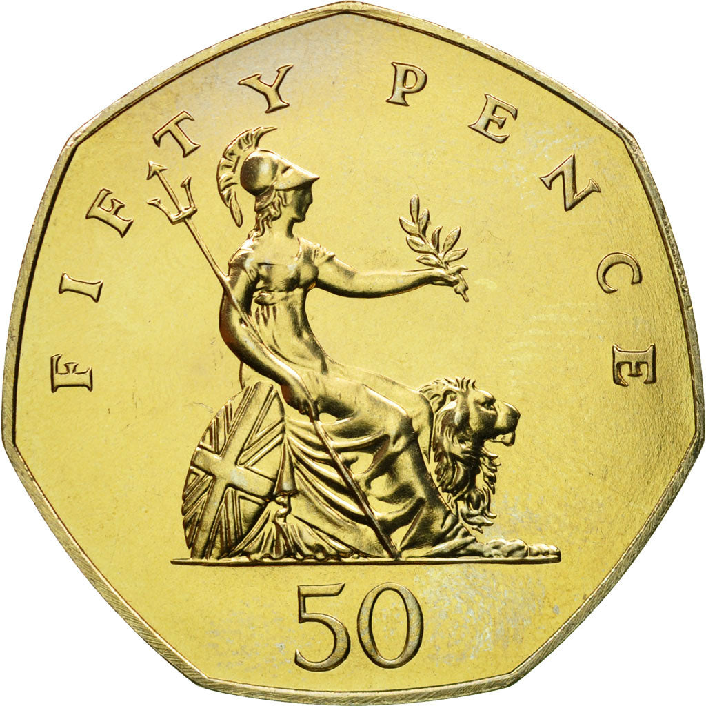 Coin, Great Britain, Elizabeth II, 50 Pence, 1985, MS(63), Copper-nickel