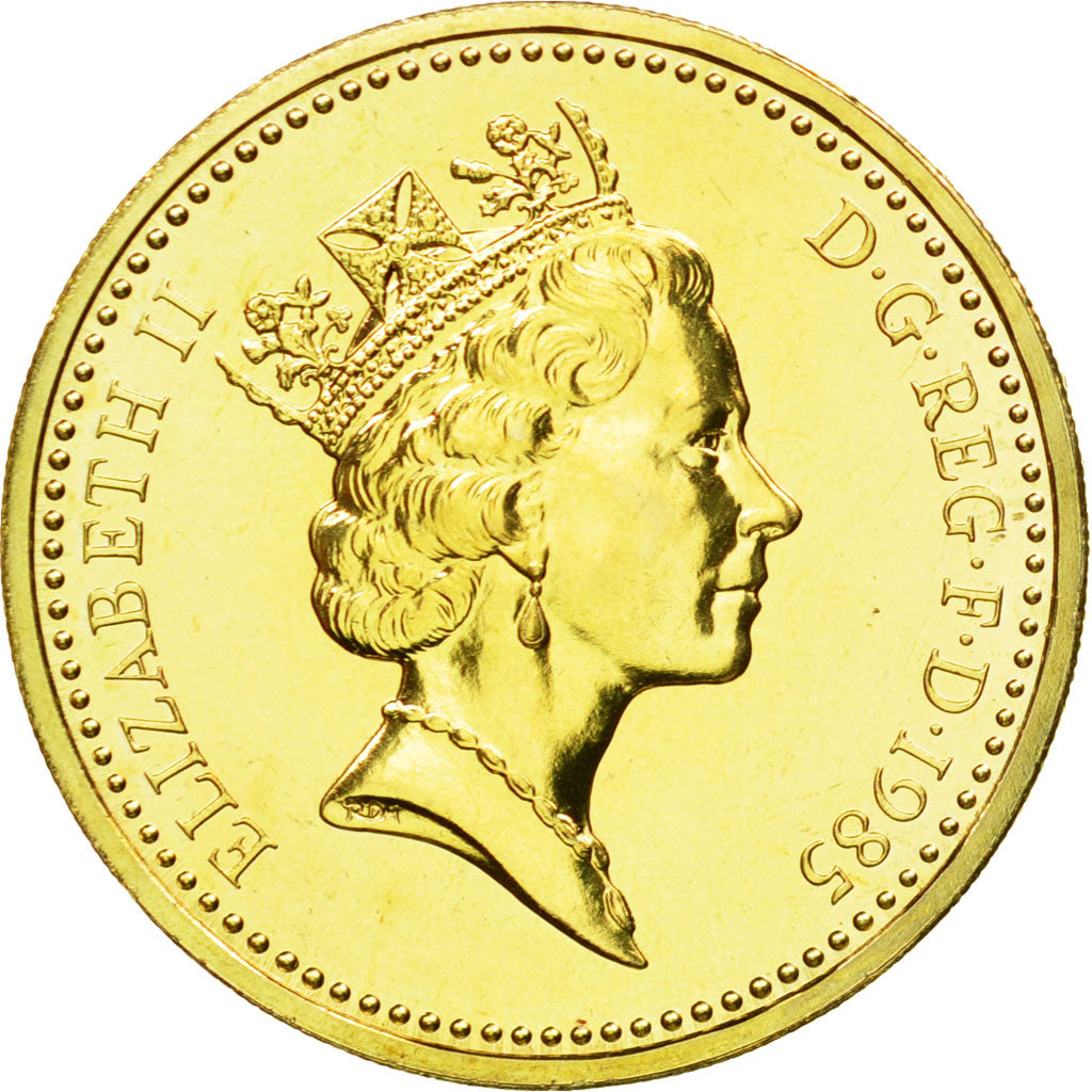 Coin, Great Britain, Elizabeth II, Pound, 1985, MS(63), Nickel-brass, KM:941