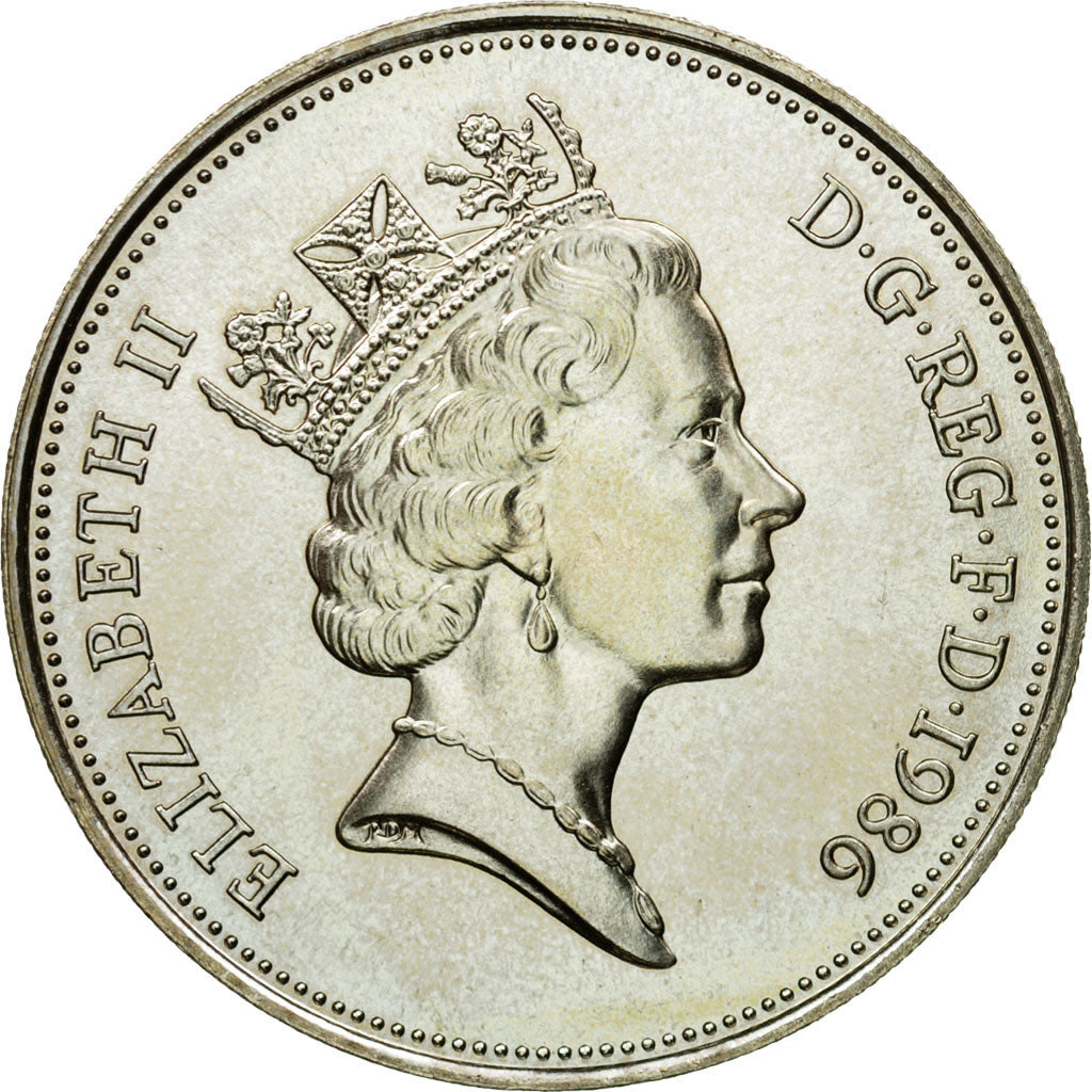 Coin, Great Britain, Elizabeth II, 10 Pence, 1986, MS(63), Copper-nickel, KM:938