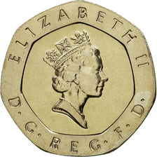 Coin, Great Britain, Elizabeth II, 20 Pence, 1986, MS(63), Copper-nickel, KM:939