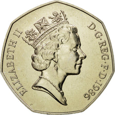 Monnaie, Grande-Bretagne, Elizabeth II, 50 Pence, 1986, SPL, Copper-nickel