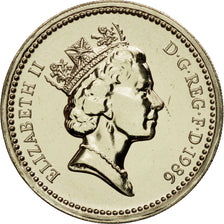 Coin, Great Britain, Elizabeth II, Pound, 1986, MS(63), Nickel-brass, KM:946