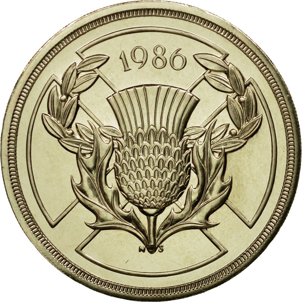 Monnaie, Grande-Bretagne, Elizabeth II, 2 Pounds, 1986, SPL, Nickel-brass