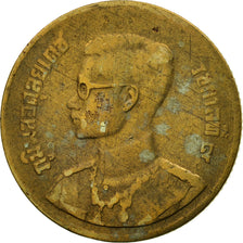 Moneta, Thailandia, Rama IX, 50 Satang = 1/2 Baht, 1950, MB+, Alluminio-bronzo