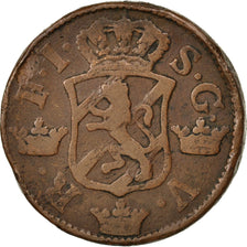 Coin, Sweden, Frederick I, 2 Ore, S.M., 1747, VF(30-35), Copper, KM:437