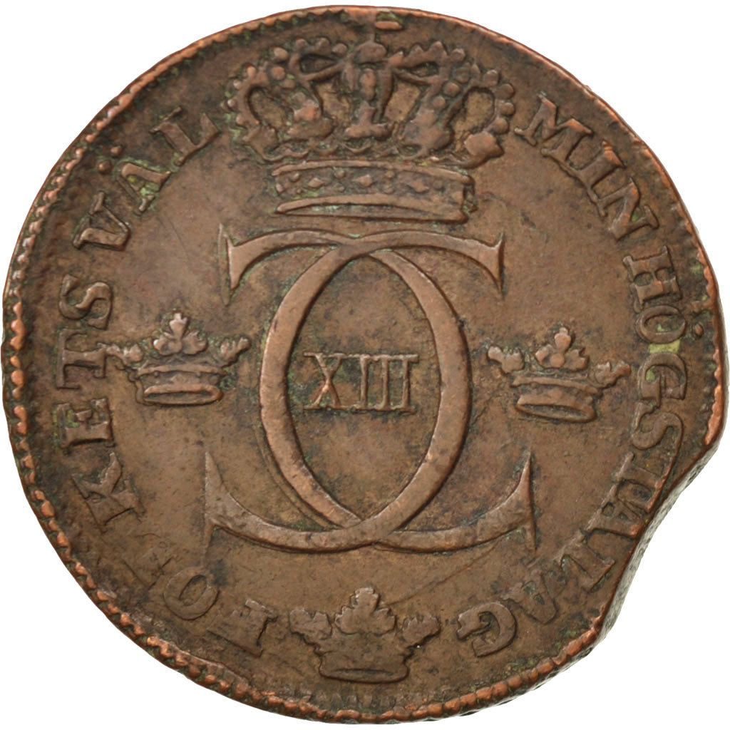 Coin, Sweden, Carl XIII, 1/2 Skilling, 1817, EF(40-45), Copper, KM:590