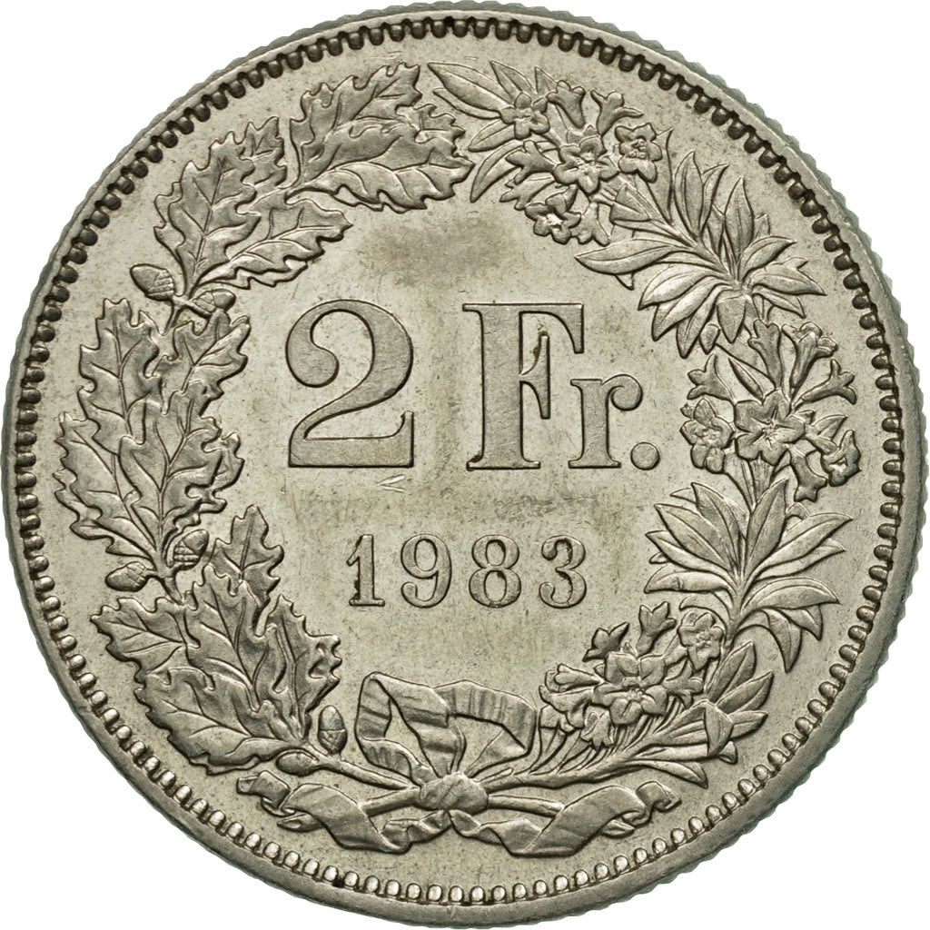 Monnaie, Suisse, 2 Francs, 1983, Bern, SUP, Copper-nickel, KM:21a.3