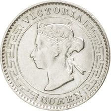 CEYLON, 10 Cents, 1892, KM #94, AU(50-53), Silver, 1.15