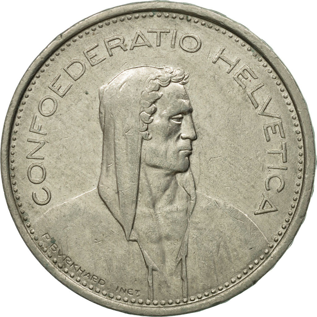 Coin, Switzerland, 5 Francs, 1973, Bern, EF(40-45), Copper-nickel, KM:40a.1