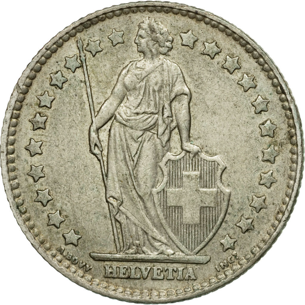 Coin, Switzerland, Franc, 1962, Bern, EF(40-45), Silver, KM:24