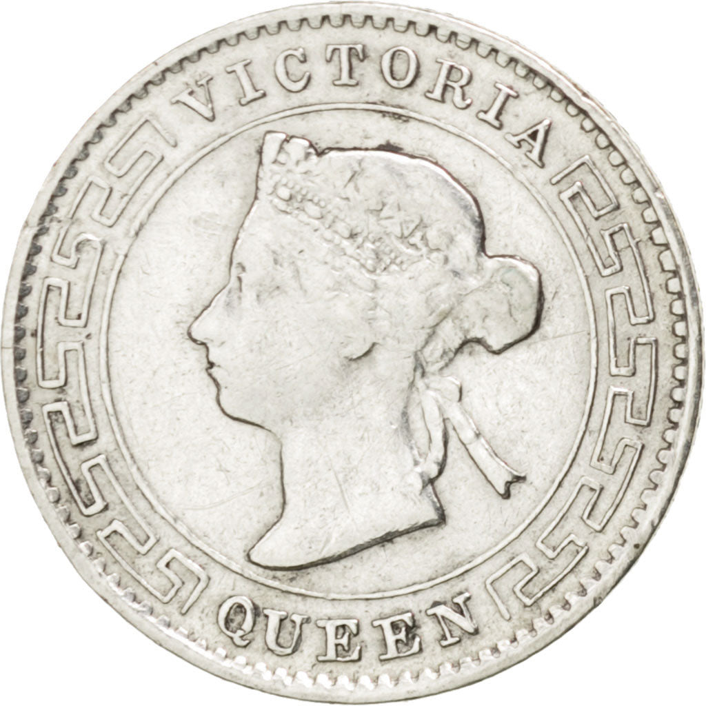 CEYLON, 10 Cents, 1892, KM #94, EF(40-45), Silver, 1.15