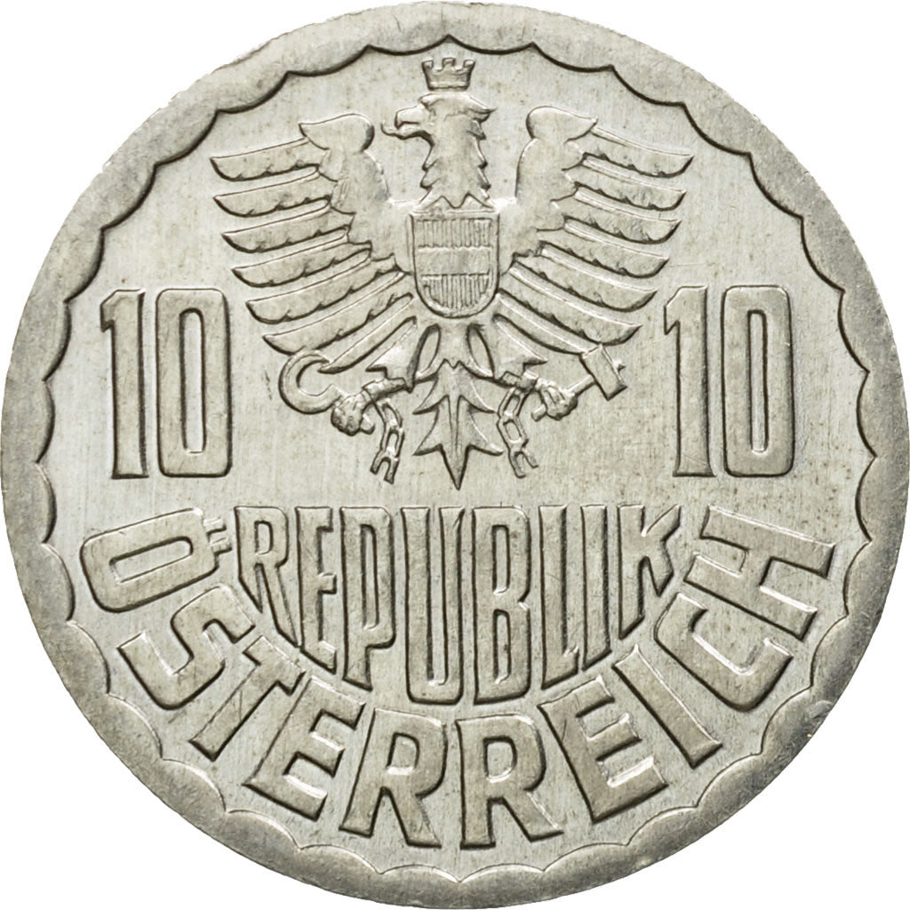 Coin, Austria, 10 Groschen, 1986, Vienna, EF(40-45), Aluminum, KM:2878