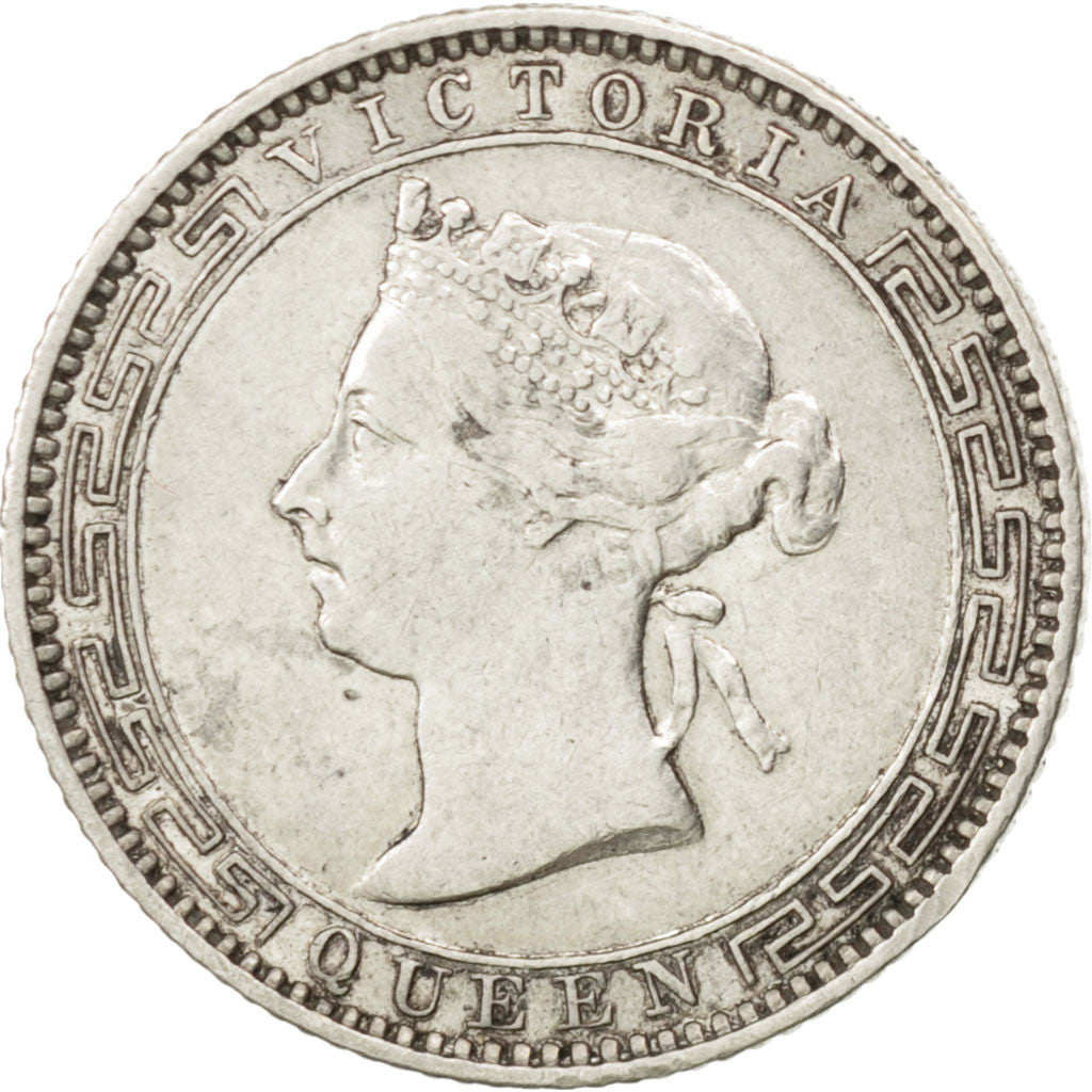 CEYLON, 25 Cents, 1893, KM #95, AU(55-58), Silver, 2.90
