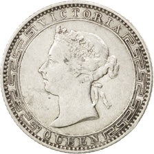CEYLON, 25 Cents, 1893, KM #95, AU(55-58), Silver, 2.90