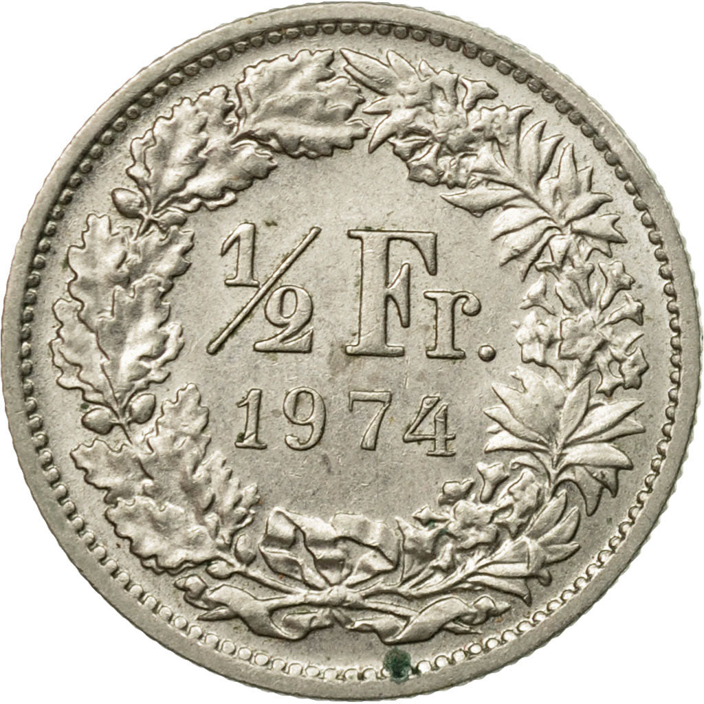 Monnaie, Suisse, 1/2 Franc, 1974, Bern, TTB+, Copper-nickel, KM:23a.1