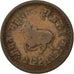 INDIA-PRINCELY STATES, 1/4 Anna, 1890, Indore, KM #33.3, VF(20-25), Copper, 27,.