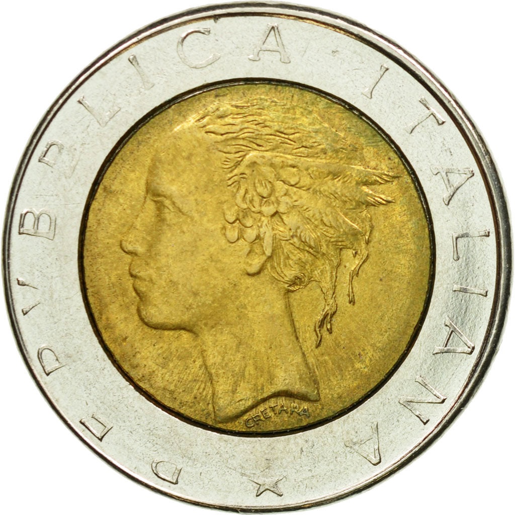 Coin, Italy, 500 Lire, 1983, Rome, EF(40-45), Bi-Metallic, KM:111
