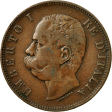 Coin, Italy, Umberto I, 10 Centesimi, 1893, Rome, VF(20-25), Copper, KM:27.2