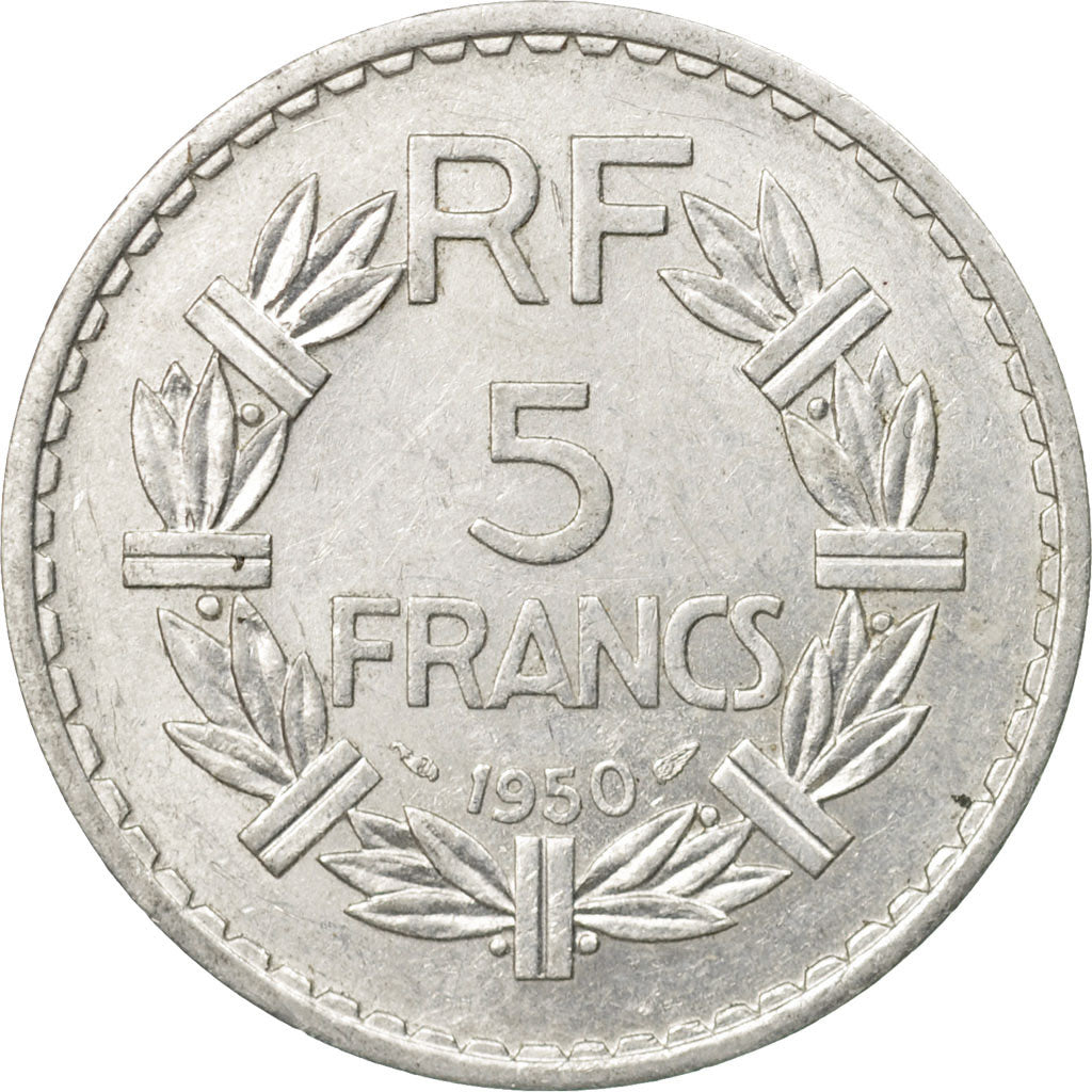 Coin, France, Lavrillier, 5 Francs, 1950, Paris, AU(55-58), Aluminum, KM:888b.1