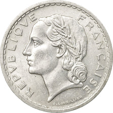 Moneta, Francja, Lavrillier, 5 Francs, 1949, Paris, AU(55-58), Aluminium