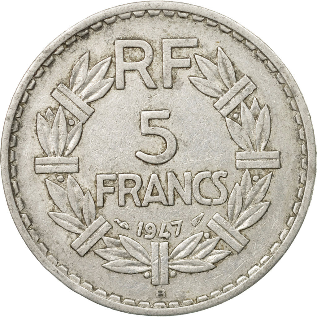 Coin, France, Lavrillier, 5 Francs, 1947, Beaumont - Le Roger, EF(40-45)