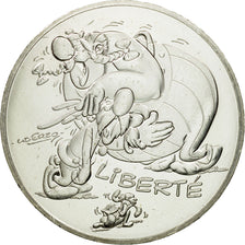 France, 10 Euro, Liberté Astérix, Obélix, 2015, MS(64), Silver