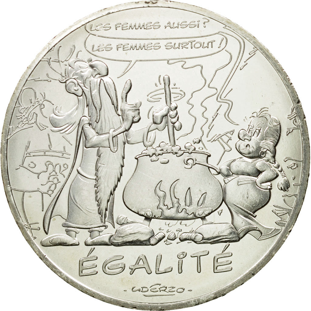 France, 10 Euro, Egalité, Druide, 2015, MS(64), Silver