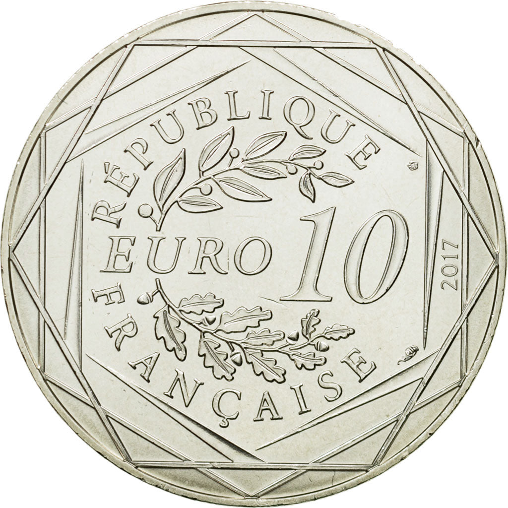 France, 10 Euro, L'Auvergne volcanique, 2017, MS(64), Silver
