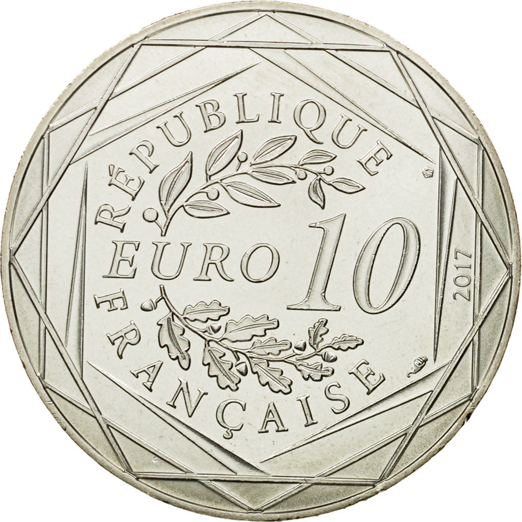 France, 10 Euro, Orléans la victorieuse, 2017, MS(64), Silver